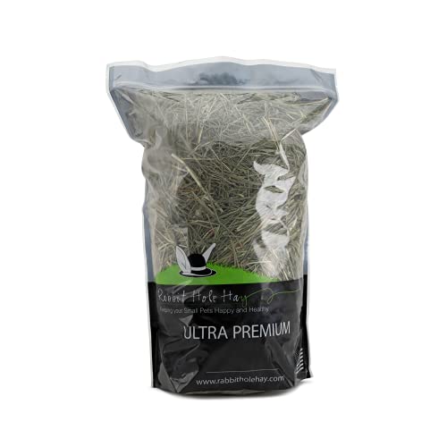 Rabbit Hole Hay Ultra Premium, Hand Packed Mountain Grass for Your Small Pet Rabbit, Chinchilla, or Guinea Pig (24oz)