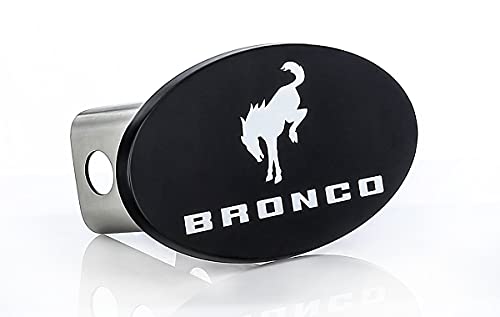 Ford Bronco Black Oval Trailer Tow Hitch Cover Plug (2" Inch)