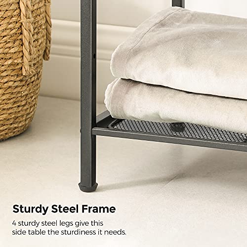 SONGMICS 4-Tier Storage Rack, Bathroom Shelf, Extendable Plant Stand with Adjustable Shelf, for Bathroom, Living Room, Balcony, Kitchen, Black UBSC034B01