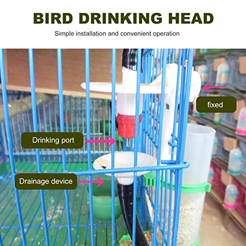 balacoo Bird Water Dispenser 4pcs Bird Water Feeder Automatic Parrot Water Bottle Pet Bird Plastic Drinker Bowl Waterer Clip Dispenser for Cage Pet Budgie Lovebirds Cockatiel Poultry Auto Feeder