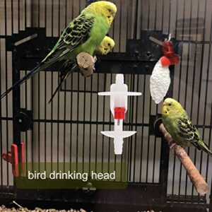 balacoo Bird Water Dispenser 4pcs Bird Water Feeder Automatic Parrot Water Bottle Pet Bird Plastic Drinker Bowl Waterer Clip Dispenser for Cage Pet Budgie Lovebirds Cockatiel Poultry Auto Feeder