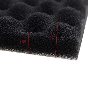 AQUANEAT Aquarium Bio Sponge Foam Filter Media Pad Cut-to-fit for Fish Tank Sump Pond 17" x 11" x 1/2" to 1"