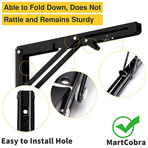 Folding Shelf Brackets Heavy Duty Floating Shelves Hardware x2, Floating Shelf Bracket 12 Inch, L Brackets for Shelves, Folding Table Hinge Folding Shelf Bracket Folding Table Bracket Folding Bracket