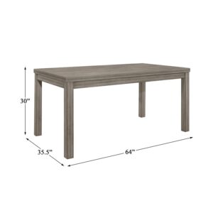 Homelegance Lexicon Bainbridge 64" Transitional Wood Dining Room Table in Weathered Gray