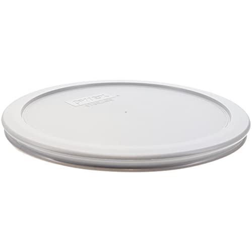 Pyrex 7402-PC Jet Gray Round Plastic Replacement Food Storage Lid, Made in USA - 2 Pack