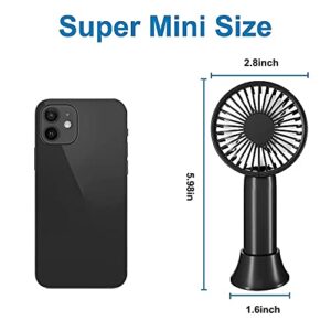 Aluan Handheld Fan Bundle, Pink Hand Held Fan & Black Mini Portable Fan for for Kids Girls Woman Man Home Office Outdoor Travel