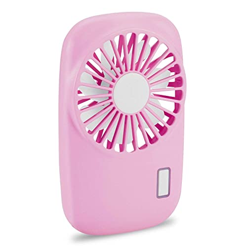 Aluan Handheld Fan Bundle, Pink Hand Held Fan & Black Mini Portable Fan for for Kids Girls Woman Man Home Office Outdoor Travel