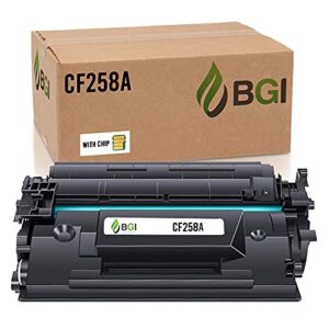 bgi remanufactured toner cartridge for hp 58a cf258a (includes chip) for hp laserjet pro m404dw m404dn m404n m404 mfp m428fdn m428fdw m428dw m428 | chip installed | made in usa