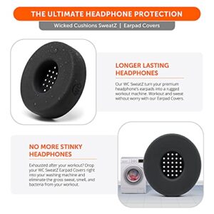 Small WC SweatZ Protective Headphone Ear Covers Made by Wicked Cushions | Fits Beats Solo 2 & 3 | Sweatproof, Washable & Preserves Comfort | Black