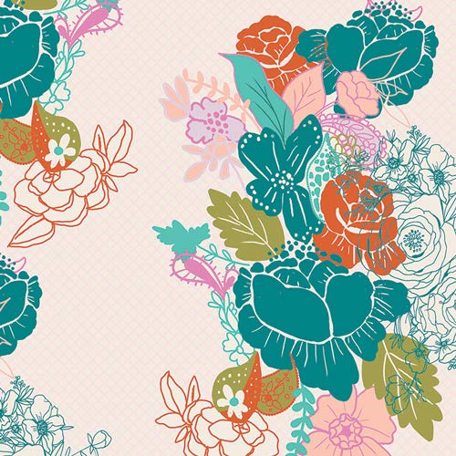 Art Gallery Fabrics Art Gallery Virtuosa Flowerdrama Mattina Fabric, Multi