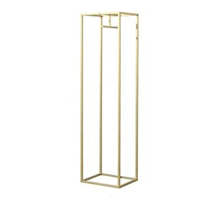 WFDERAN Creative Simple Clothes Retail Heavy Duty Metal Garment Racks,Clothing Store Hanger Storage Shelves,Commercial Wedding Dress Floor-Standing Display Rack (Gold, 75" H)