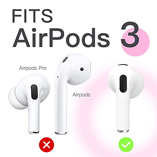 DamonLight Upgraded Cover for AirPods 3 [Fit in Case] Anti Scratches Add Grip Sport Ear Tips [US Patent Registered] Compatible with AirPods 3rd Generation (White)