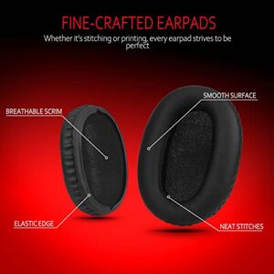 Krone Kalpasmos Premium Replacement Ear Pads for Sony WH-CH700N, Compatible with Sony WH-CH710N, Soft Protein Leather Over Ear Cushions High-Density Memory Foam Pad, Black