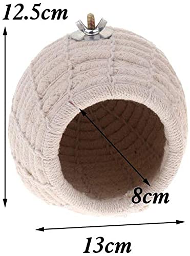 Litewoo Bird Breeding Nest Warm Rope Bed House for Small Medium Bird Parrot Parakeet Conure Cockatiel Canary Finch Lovebird Budgie (D: Hemp Rope)