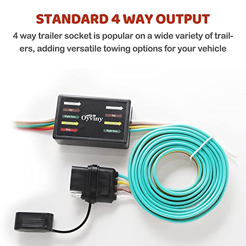 Oyviny Custom 4 Way Trailer Wiring Harness 55336 for 1994-2008 Acura MDX/RL/TL/CL/Integra, Honda Accord/CR-V/Element/Odyssey/Pilot/Prelude, Isuzu Oasis