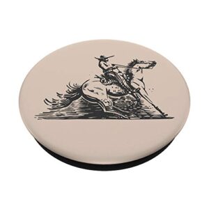Western Cowboy Horse Rodeo Riding PopSockets Swappable PopGrip