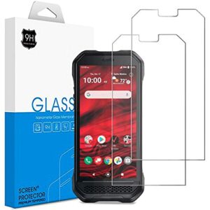 ailiber compatible with kyocera duraforce ultra 5g screen protector [2 pack] duraforce uw e7110 tempered glass film anti-scratch hardness hd clear case friendly for dura force ultra 5g (verizon 2021)