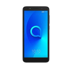 alcatel 1 5033j unlocked smartphone dual sim 5" 18:9 display, android oreo (go edition), 8mp rear camera, 4g lte - works worldwide & in the u.s gsm carriers -black (renewed)