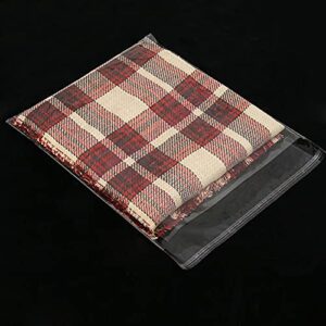 14" x 20" Clear Poly Bags 100pcs Plastic Cellophane Bags Self Adhesive Cello Bags 1 Mil for Clothing T-Shirt Gifts