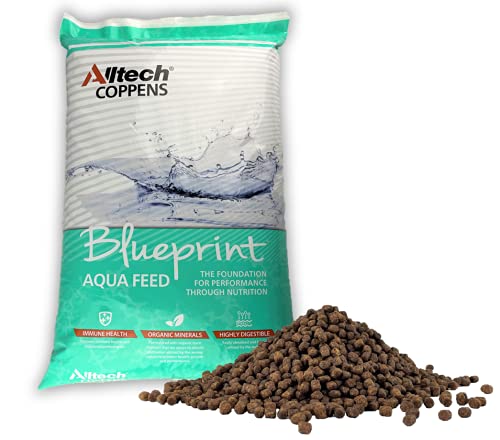 Alltech Coppens SP-15 5mm Floating Fish Food - Extruded Feed for All Pond-Raised Bluegill, Crappie, Catfish, Trout and Other Freshwater Fish - 44 LBs