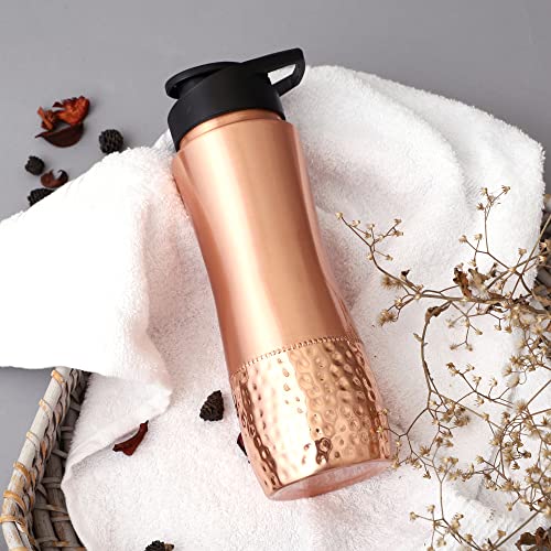 Pure Copper Water Bottle with Sipper, 900 Ml Capacity (30.4 US Fl Ounce) For Ayurveda Health Benefits