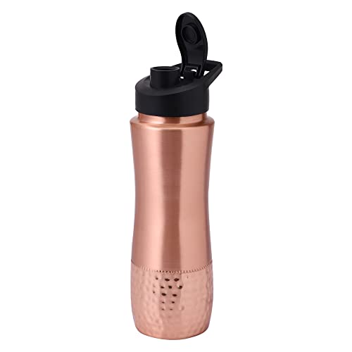 Pure Copper Water Bottle with Sipper, 900 Ml Capacity (30.4 US Fl Ounce) For Ayurveda Health Benefits