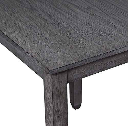 New Classic Furniture Heston Storage Counter Table Set with Two Chairs, 36-Inch, Gray