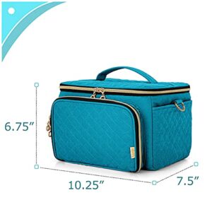 LUXJA Carrying Case Compatible with Cricut Joy and Easy Press Mini, Carrying Bag with Supplies Storage Sections, Teal