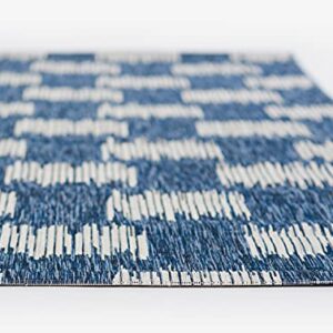 Novogratz by Momeni Villa Turin Blue Indoor/Outdoor Area Rug 2' X 3'