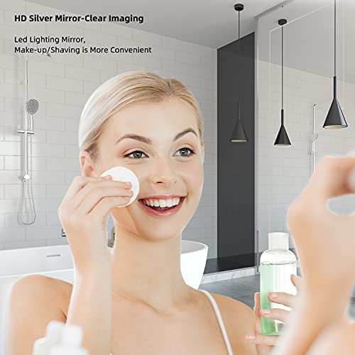 24" x 32" LED Bathroom Mirror Wall-Mounted Vanity Anti-Fog Mirror Dimmable Adjustable Light LED Makeup Mirror Vertical/Horizontal