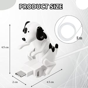 Frienda Dog Charging Cable Dog Smartphone USB Cable Charger USB Data Transmission Mini Humping Dog Cable for USB Charging Cable of Mobile Phones, Only Compatible with Type-C (Spot Style, 1 Pcs)