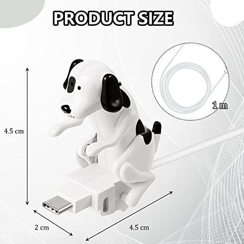 Frienda Dog Charging Cable Dog Smartphone USB Cable Charger USB Data Transmission Mini Humping Dog Cable for USB Charging Cable of Mobile Phones, Only Compatible with Type-C (Spot Style, 1 Pcs)