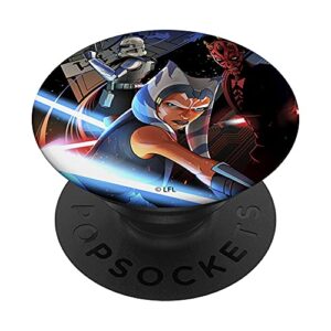 star wars: the clone wars exclusive ahsoka & darth maul popsockets popgrip: swappable grip for phones & tablets