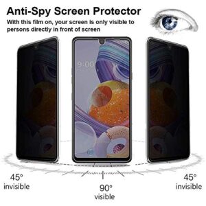 [2-Packs] GLBLAUCK Privacy Screen Protector for Moto G Stylus 2021 (Not for Moto G Stylus 2020), Anti-Spy 9H Hardness Tempered Glass Screen Protectors for Moto G Stylus 2021