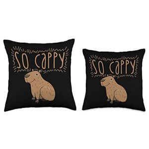 Cpybara Gifts & Accessories Funny Capybara Throw Pillow, 16x16, Multicolor