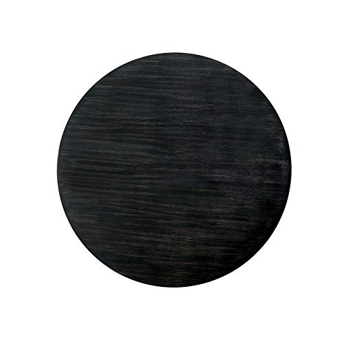 BOWERY HILL 48-inch Wood Round Dining Table in Antique Black