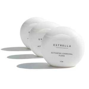 estrella naturals fluir activated charcoal dental floss