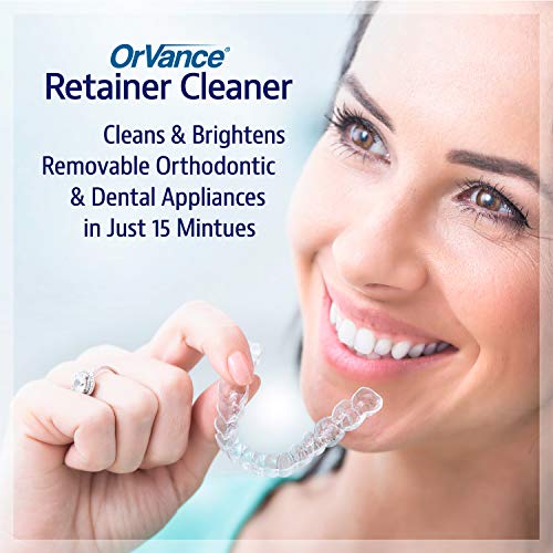 OrVance Retainer Cleaner Tablets (6 Month Supply) | Only 2 Cleanings Per Week Required | Removes Odors, Stains, Plaque for Invisalign, Mouth/Night Guards, and Removable Dental Appliances