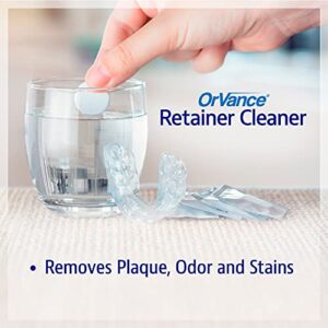 OrVance Retainer Cleaner Tablets (6 Month Supply) | Only 2 Cleanings Per Week Required | Removes Odors, Stains, Plaque for Invisalign, Mouth/Night Guards, and Removable Dental Appliances