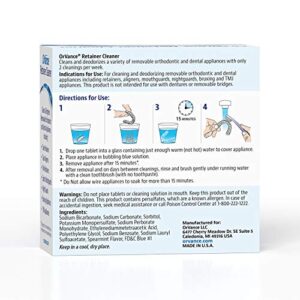 OrVance Retainer Cleaner Tablets (6 Month Supply) | Only 2 Cleanings Per Week Required | Removes Odors, Stains, Plaque for Invisalign, Mouth/Night Guards, and Removable Dental Appliances