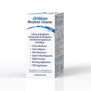 OrVance Retainer Cleaner Tablets (6 Month Supply) | Only 2 Cleanings Per Week Required | Removes Odors, Stains, Plaque for Invisalign, Mouth/Night Guards, and Removable Dental Appliances