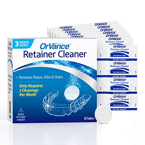 OrVance Retainer Cleaner Tablets (6 Month Supply) | Only 2 Cleanings Per Week Required | Removes Odors, Stains, Plaque for Invisalign, Mouth/Night Guards, and Removable Dental Appliances