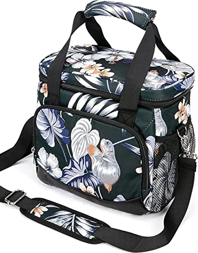 SARHLIO Insulated Lunch Bag for Women Men Reusable Lunch Box with Padded Adjustable Shoulder Strap Large Wide-Open Leakproof Cooler Tote Bag for Office Work School Picnic Beach(BPK01B)