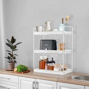 3 Tier Bathroom Counter Organizer, Counter Standing Rack Cosmetic Holder, Bathroom Countertop Organizer and Storage Shelf, Vanity Organizer Bathroom Counter Tray and Kitchen Spice Rack Standing…
