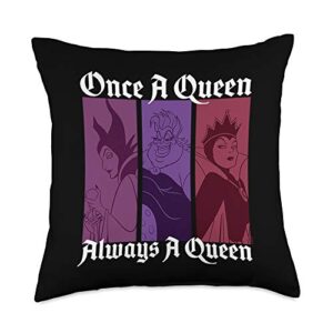disney villains always a queen throw pillow, 18x18, multicolor