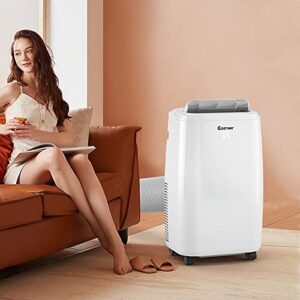 COSTWAY 1,2000 BTU Portable Air Conditioner, Cooling for space up to 450 sq. ft with 3 Modes, Multifunctional Air Cooler with Remote Control and Washable Filter, 3 Fan Speeds & Sleep Mode, Suitable for Bedroom Kitchen