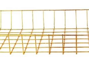 Gold Iron Wire Baskets and Trays, Round and Rectangular, 4-ct Sets (Tray)