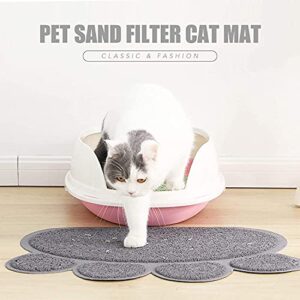 Cat Litter Mat, GOLDCHAMP Premium PVC Feeding Mat with Non-Slip & Waterproof Back Easy to Clean, for Small Size Pet 30 * 40cm 2PCS