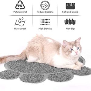 Cat Litter Mat, GOLDCHAMP Premium PVC Feeding Mat with Non-Slip & Waterproof Back Easy to Clean, for Small Size Pet 30 * 40cm 2PCS