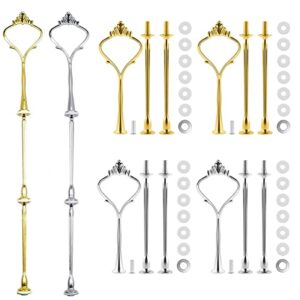 6 sets cake tray stand handle, betterjonny 3 tier cake stand fittings hardware holder for wedding and party making resin cupcake dessert platter stand